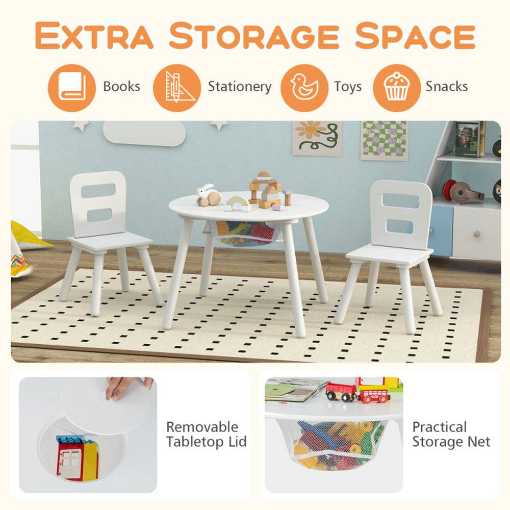 EXTRA STORAGE SPACE

- Books
- Stationery
- Toys
- Snacks

Removable Tabletop Lid

Practical Storage Net
