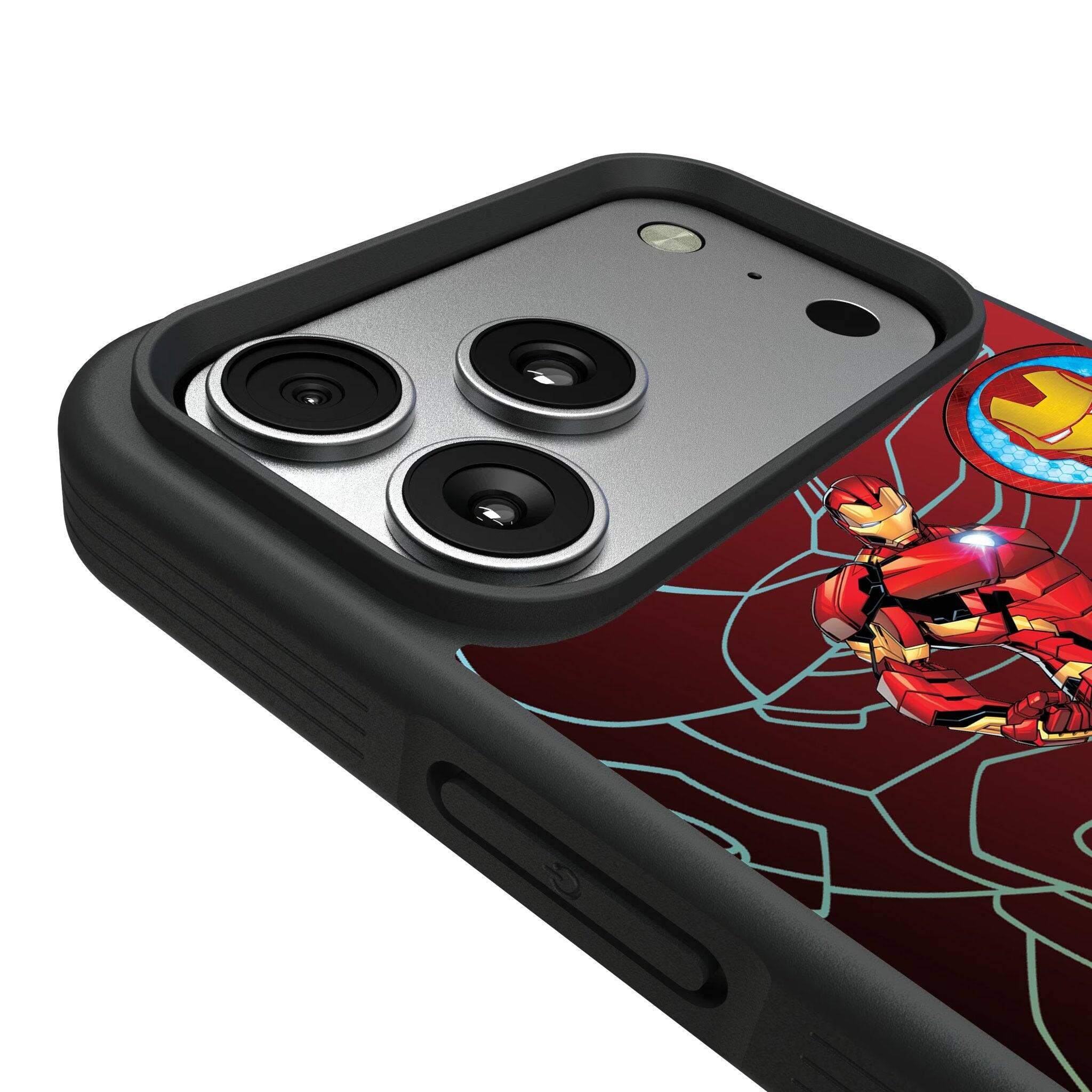 Left. Keyscaper - Marvel MechLine Bump Phone Case - Apple iPhone 17 Pro - Iron Man.