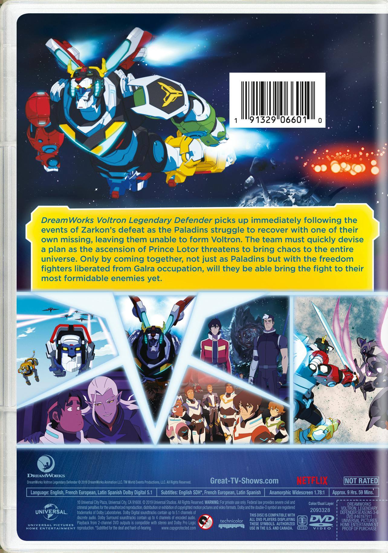 Angle. Voltron - Legendary Defender: Seasons 3-6 (DVD Set) [DVD].