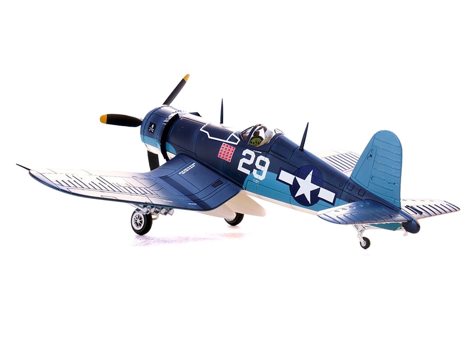 Left. Legion - Vought F4U-1A Corsair Fighter Ace Ira Kepford VF-17 Jolly Rogers Bougainville Solomon Islands 1944 US Navy 1/72 - Navy.