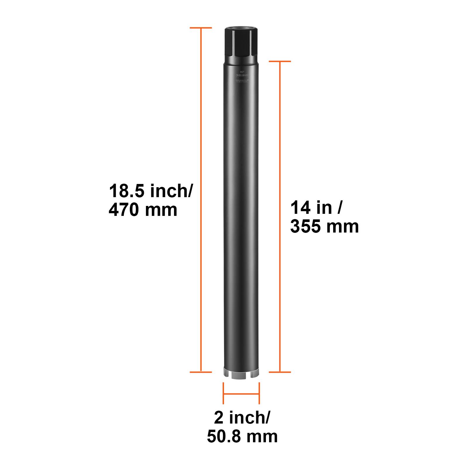 - 18.5 inch / 470 mm
- 14 in / 355 mm
- 2 inch / 50.8 mm