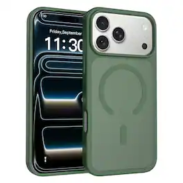 UUCOVER - Magnetic Case for Apple iPhone 18 Pro Max, Compatible with MagSafe, Drop-proof Shockproof Slim Translucent Matte Cover - Green