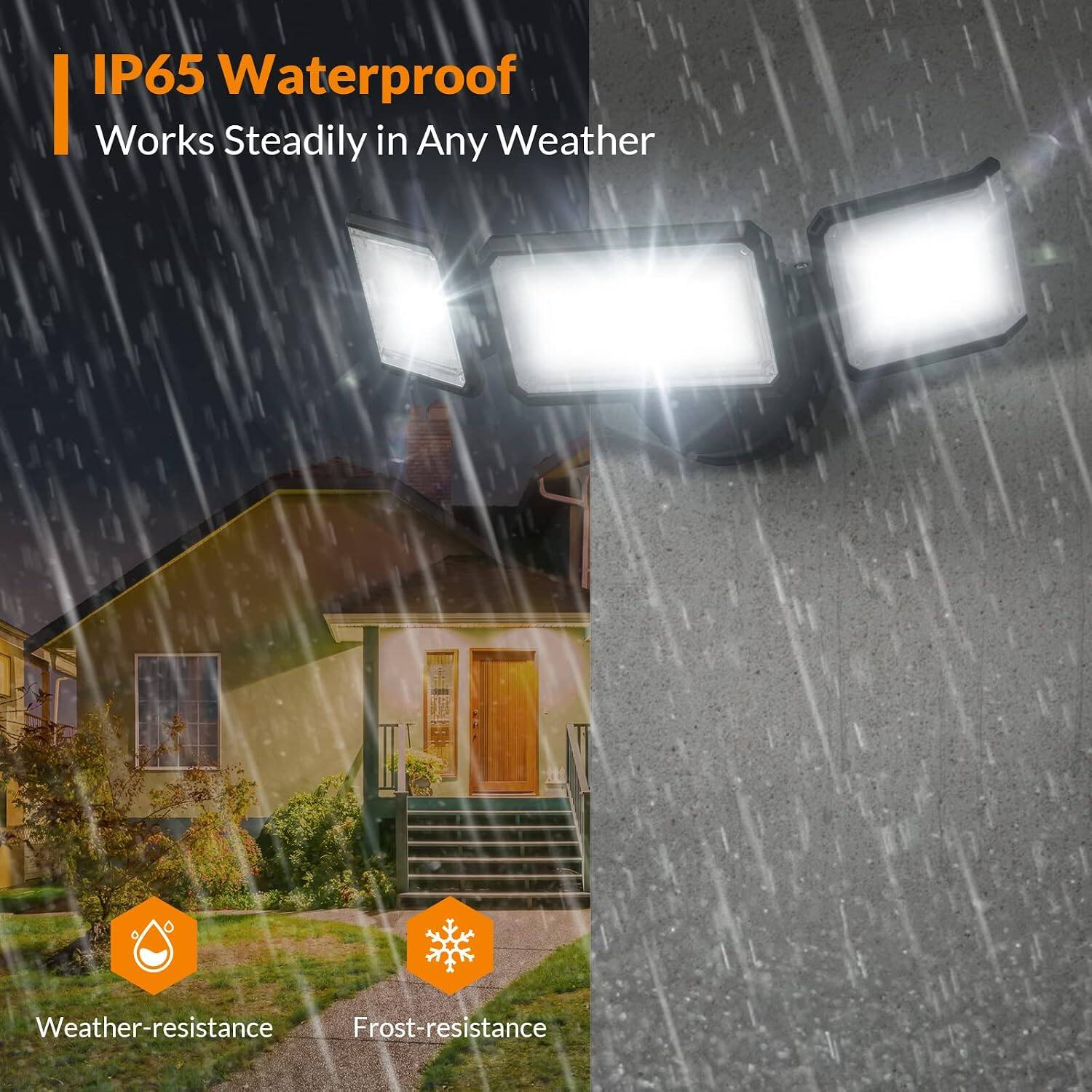 IP65 Waterproof  
Works Steadily in Any Weather  
Weather-resistance  
Frost-resistance