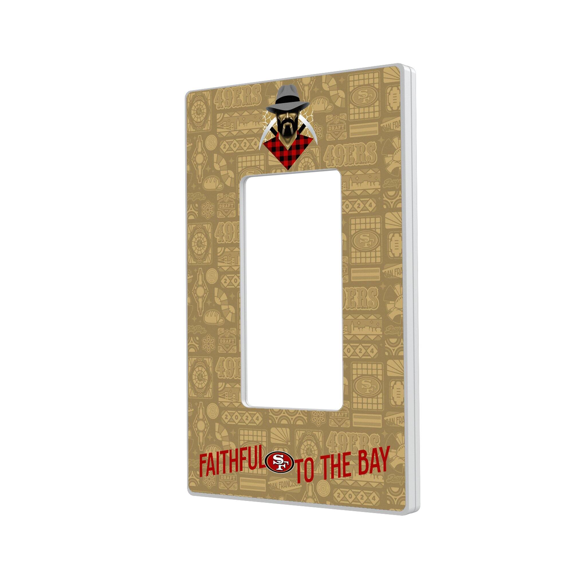 Keyscaper - San Francisco 49ers 2024 Illustrated Limited Edition Single Rocker Light Switch Plate - White price history on PriceWatchPro