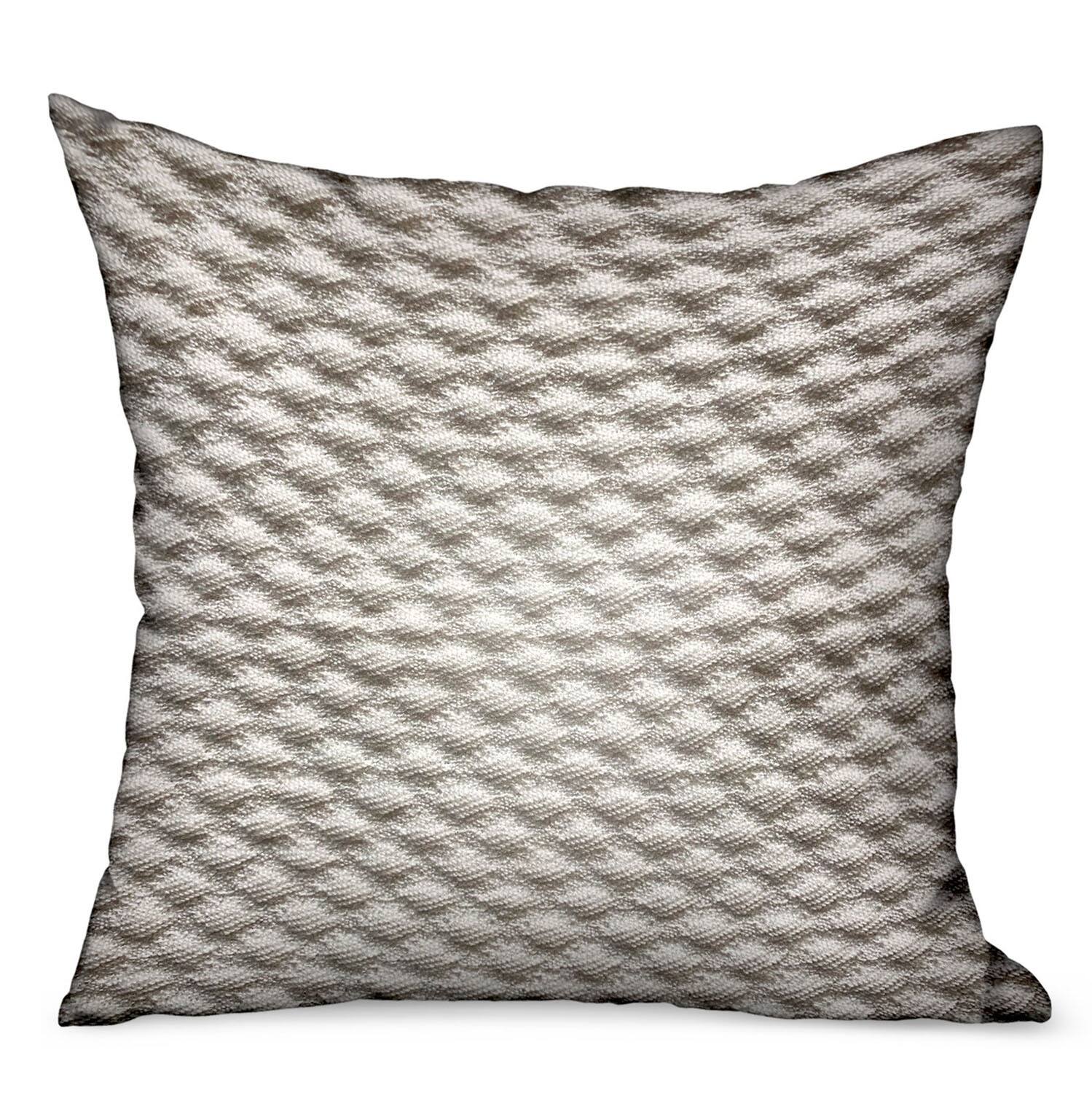 Front. Plutus Brands - Monroe Bisque Dobby Luxury Outdoor Indoor Throw Pillow Double sided 12" x 20" - Brown.