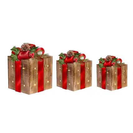 Front. Alpine - Alpine LED Gift Decor 14 in. Yard Decor - Multicolored.