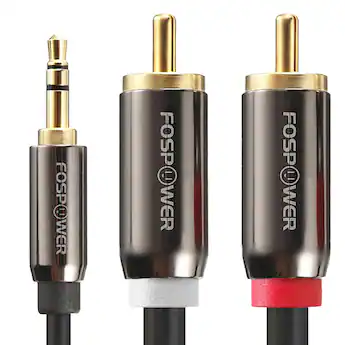 FosPower 3m RCA-stereokabel – 2x Mannelijk Naar 2x Mannelijk, 24k Goud, Koperen Kern, Voor Helder Geluid Zonder Storing