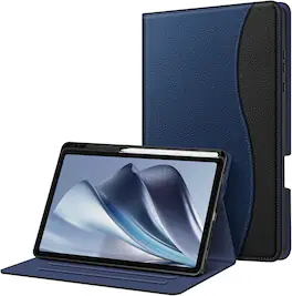 Fintie - Multi-Angle Viewing Case for Samsung Galaxy Tab S11 11 Inch 2025, SM-X730/X736B, Soft TPU Back Cover, Front Card Pocket - Navy