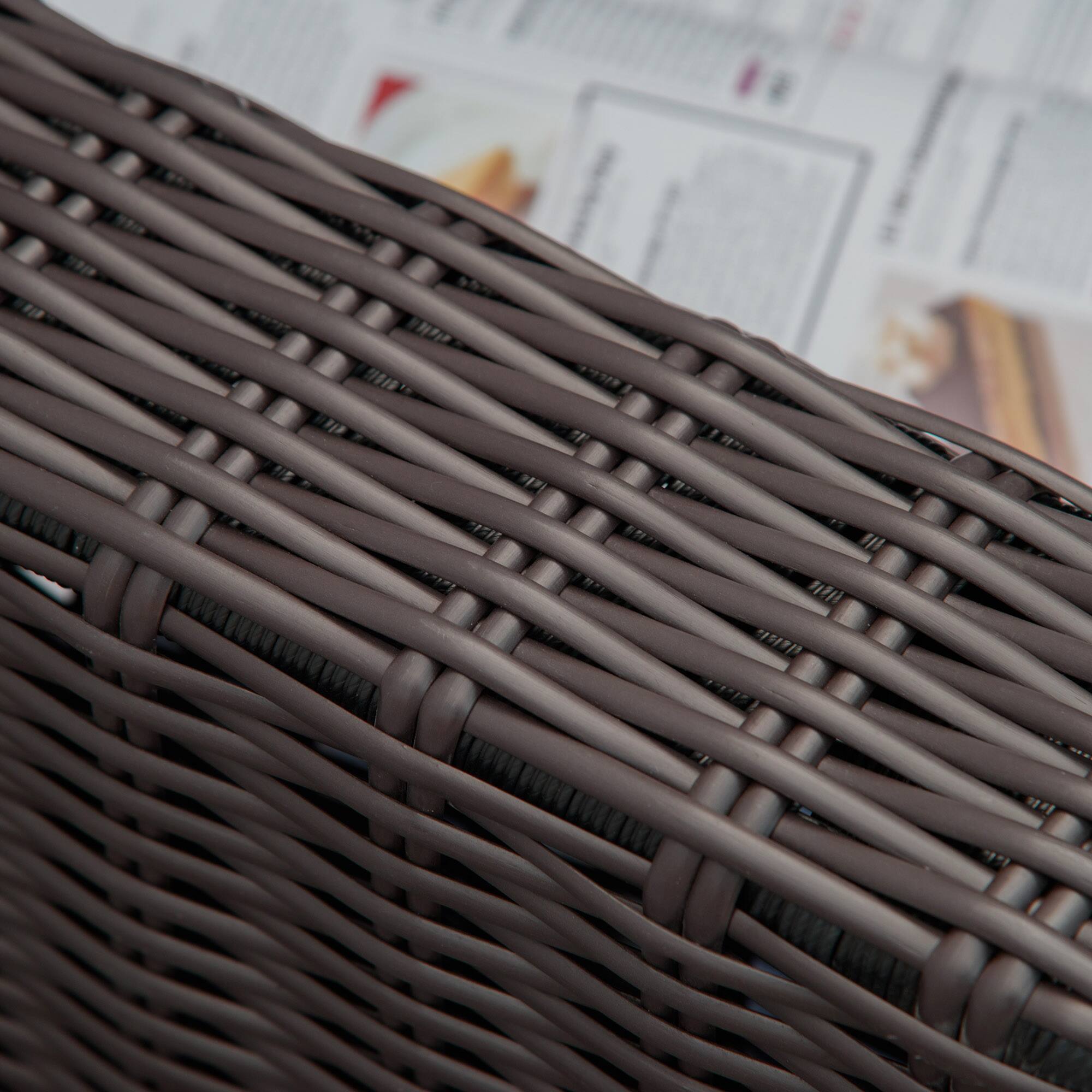 Alt View 8. Outsunny - 2 Piece Patio Wicker Corner Sofa Set, Outdoor PE Rattan Furniture, with Curved Armrests and Padded Cushions - Blue.