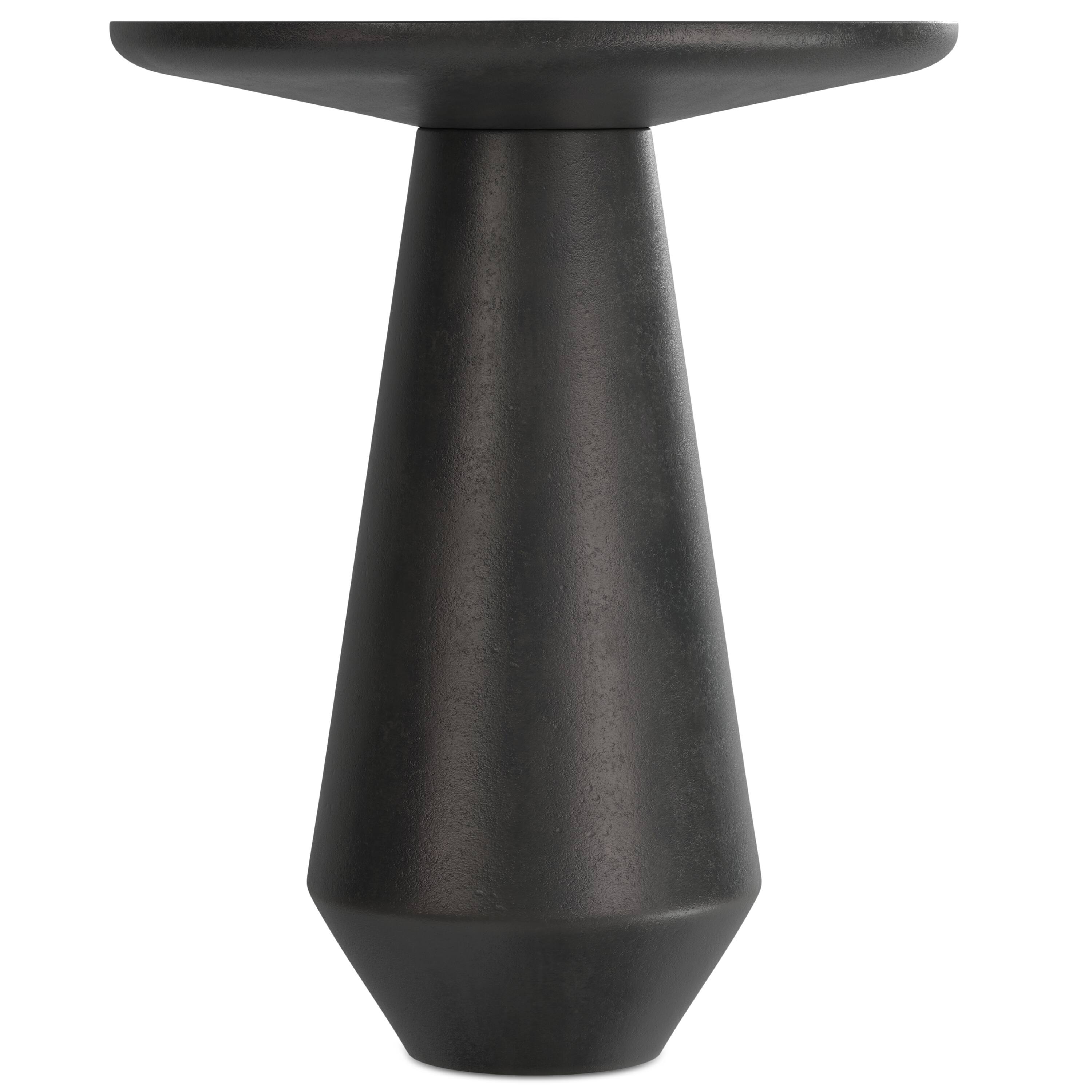Left. Simpli Home - Gloria Contemporary 16 inch Wide Cast Aluminum Side Table in Graphite, Fully Assembled - Graphite.