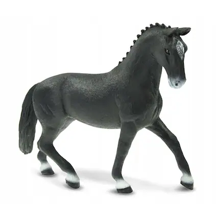 Front. Schleich - Schleich Hanovarian Mare Figure | 5.4 x 1.3 x 4.2 Inches - Grey.