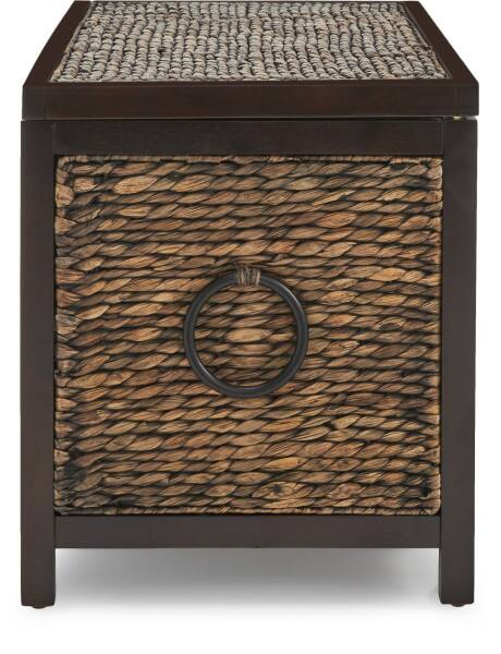 Alt View 8. Click Decor - ClickDecor Wilson Storage Trunk, Rustic Black Wicker - Charcoal.