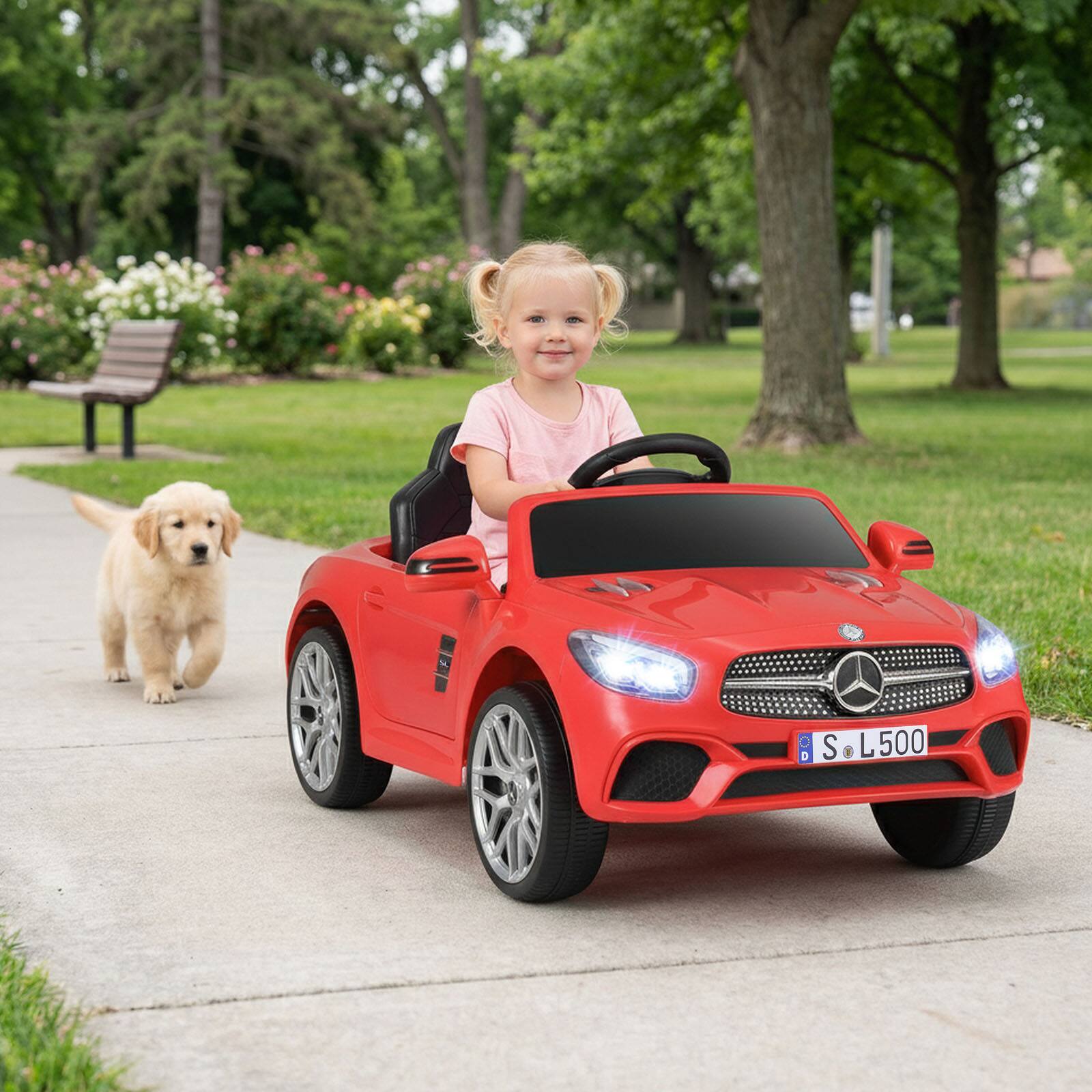 Alt View 3. Costway - Costway Licensed Mercedes-Benz SL R231 Kids Ride on Car 12V Electric Vehicle with Music - Red.