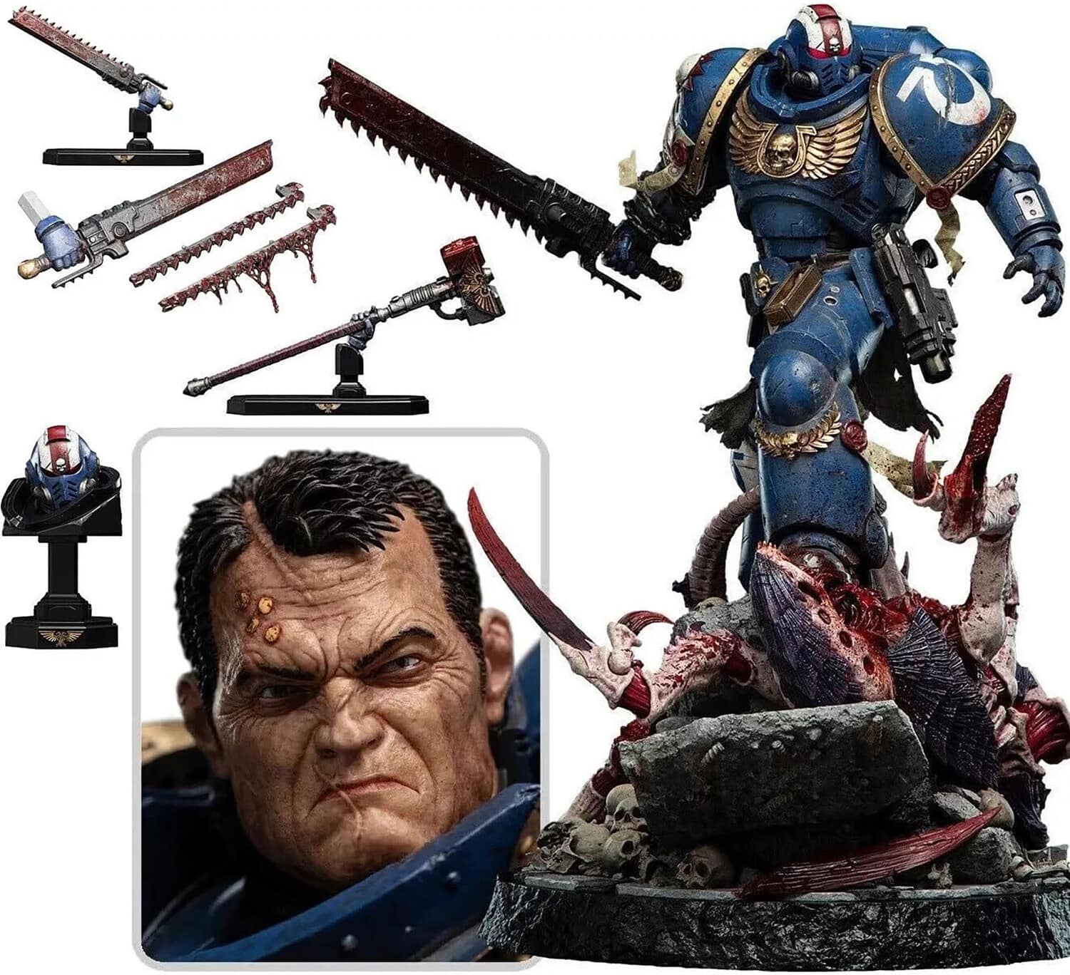 Weta Workshop - Limited Edition Polystone - Warhammer 40K - Lieutenant Titus 1:6 Scale Statue - COLLECTIBLES - Multicolor price history on PriceWatchPro