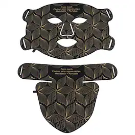 Cluzine - 7 Colors LED Light Therapy Mask with Neck Care, 120 Beads Silicone Photon Facial & Neck Skin Rejuvenation Device