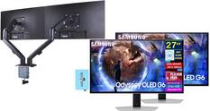 SAMSUNG
27" ANTI GLARE SCREEN
VESA MOUNT 100 x 100mm
FLICKER FREE
LED G6
Odyssey OLED G6
-2 to +25 Adjustable Tilt