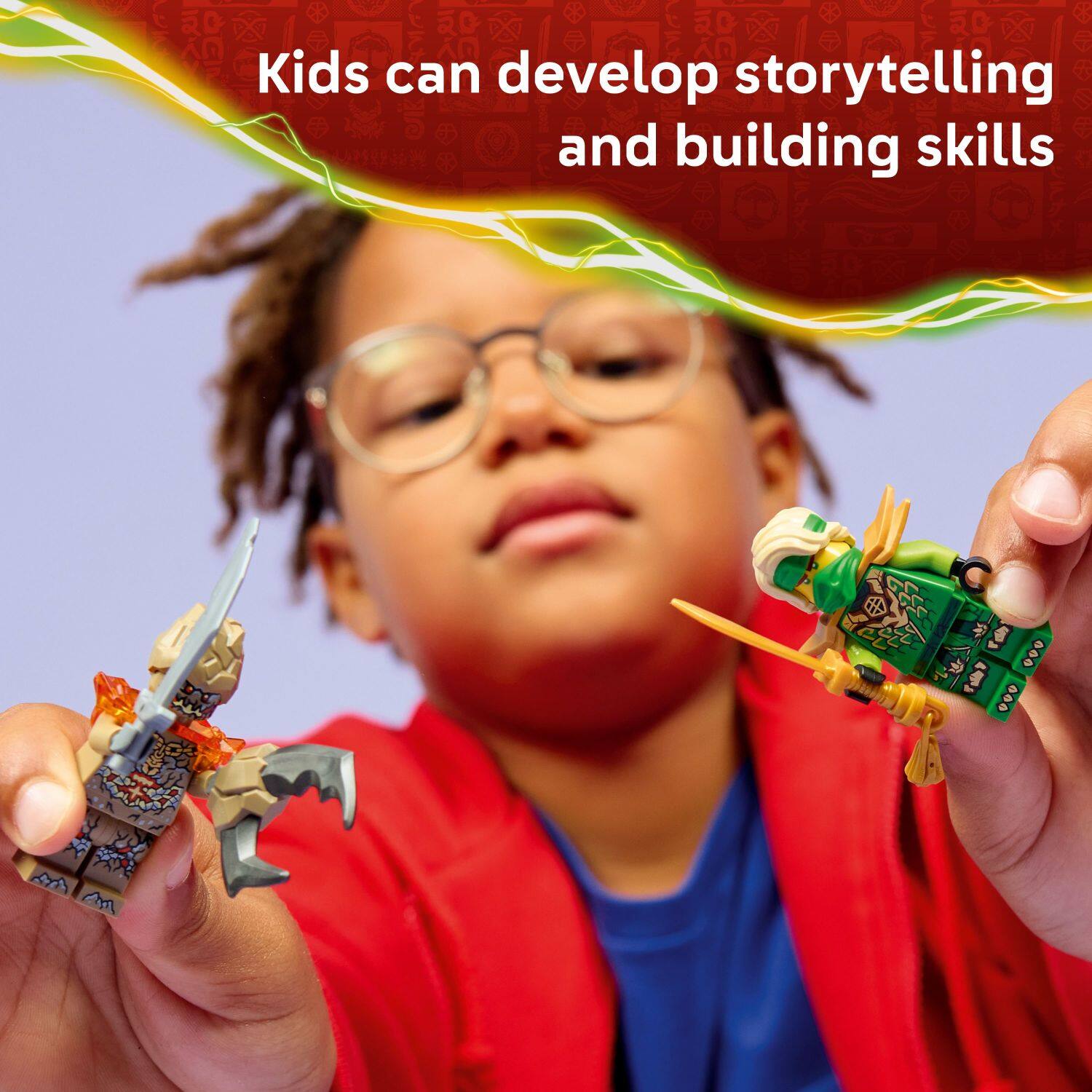 Kids can develop storytelling and building skills