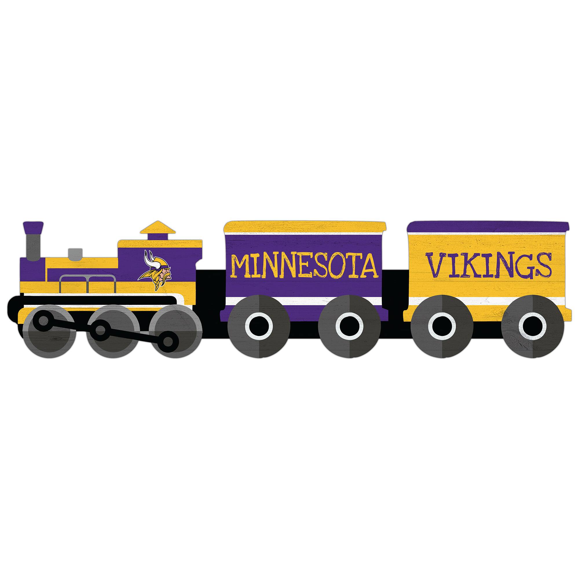 Minnesota Vikings 6'' x 24'' Train Cutout Sign