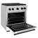 Alt View 1. ZLINE - ZLINE Autograph 30 in. Paramount Satin Steel Gas Range with Black Accents (SGRSZ-WM-30-MB) - White Matte.