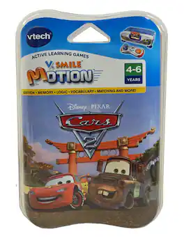 VTech - V.Smile Motion Disney Pixar Cars 2 Active Learning Game - Addition + Memory + Logic + Vocabulary + Matching + More - Multi