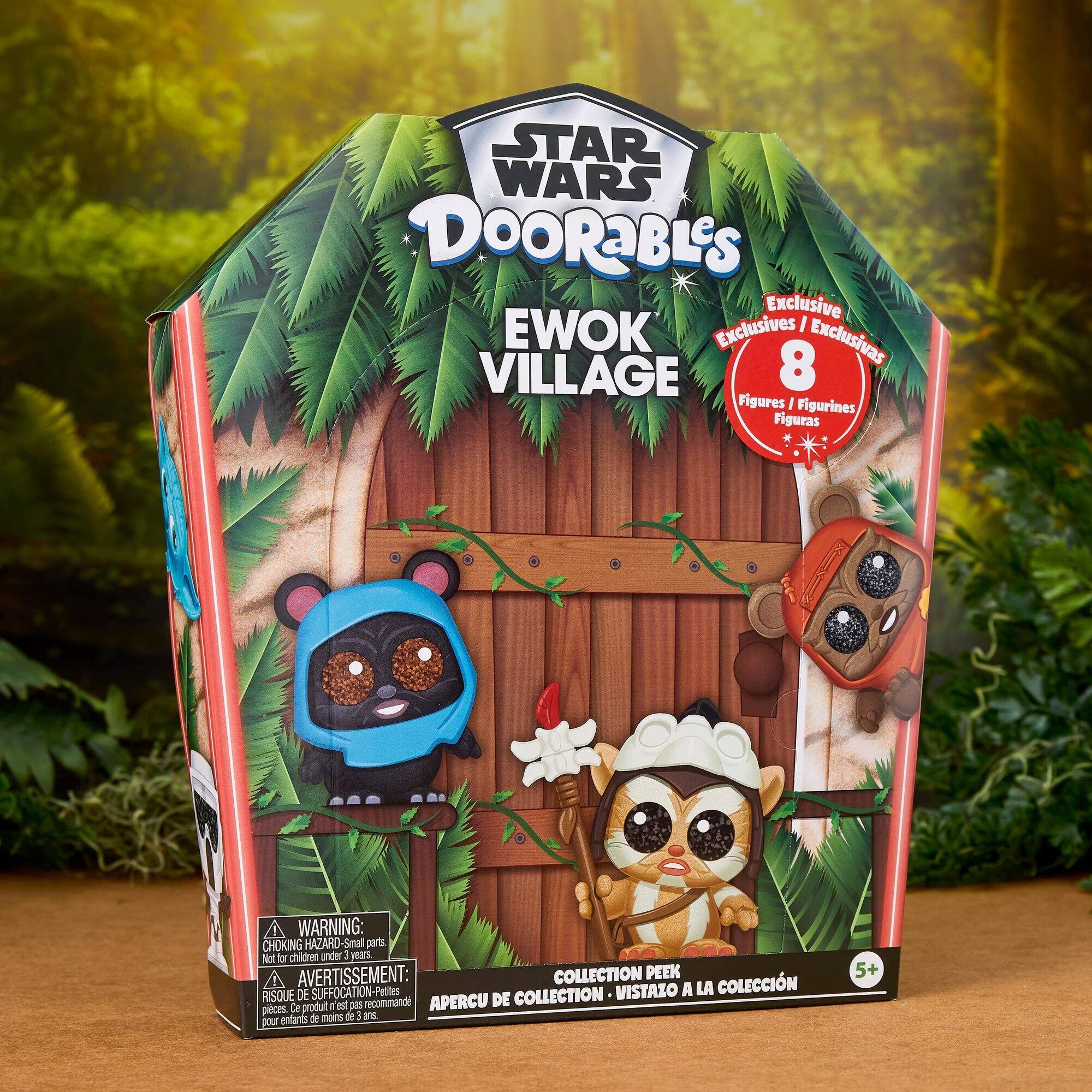 STAR WARS DOORABLES Exclusive EWOK VILLAGE 8 Exclusivas Figures I Figurines Figuras

WARNING: CHOKING HAZARD Small parts. Not for children under 3 years. AVERTISSEMENT: RISQUE DE SUFFOCATION-Petites pièces. Ce produit n'est pas recommandé pour les enfants de moins de 3 ans.