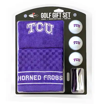GOLF GIFT SET
3 BALLS • DELUXE GOLF TOWEL • GOLF TEES
TCU
HORNED FROGS