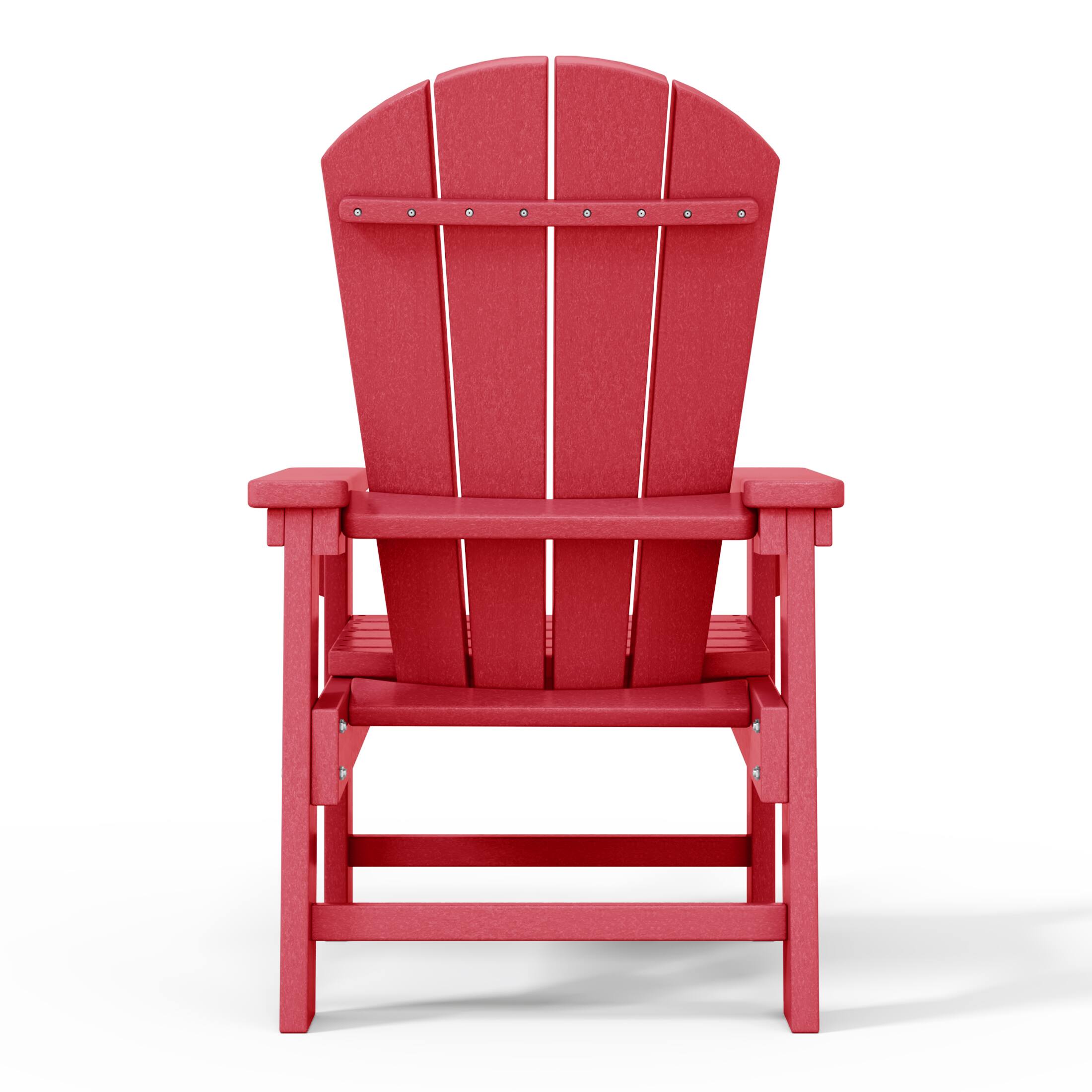 Alt View 4. WestinTrends - WestinTrends Malibu Kids Outdoor Adirondack Plastic Patio Chair (Set of 2) - Red.