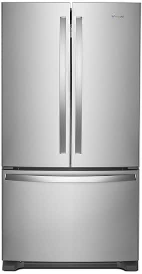 Whirlpool - 36 in. Wide 25 cu. ft. French Door Smart Refrigerator with Elevated Deli Drawer - Stainless Steel