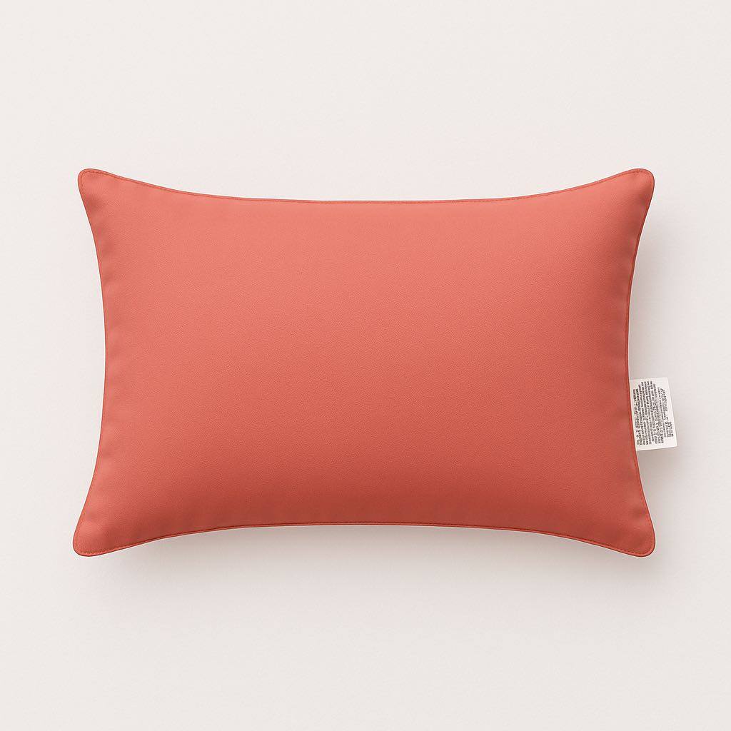 Angle. LuXeo - 2-Pack Indoor-Outdoor Throw Pillow/  Size:14" x 20" - Orange.