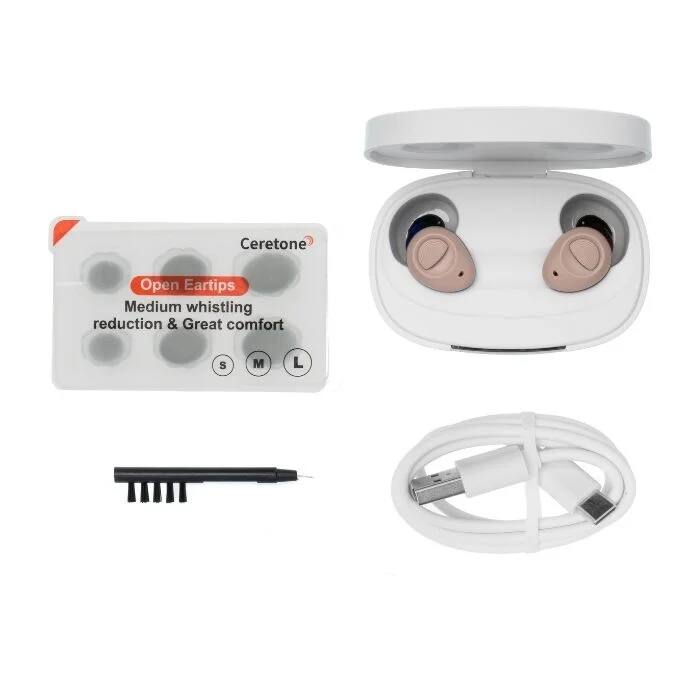 Ceretone Open Eartips Medium whistling reduction & Great comfort S M L