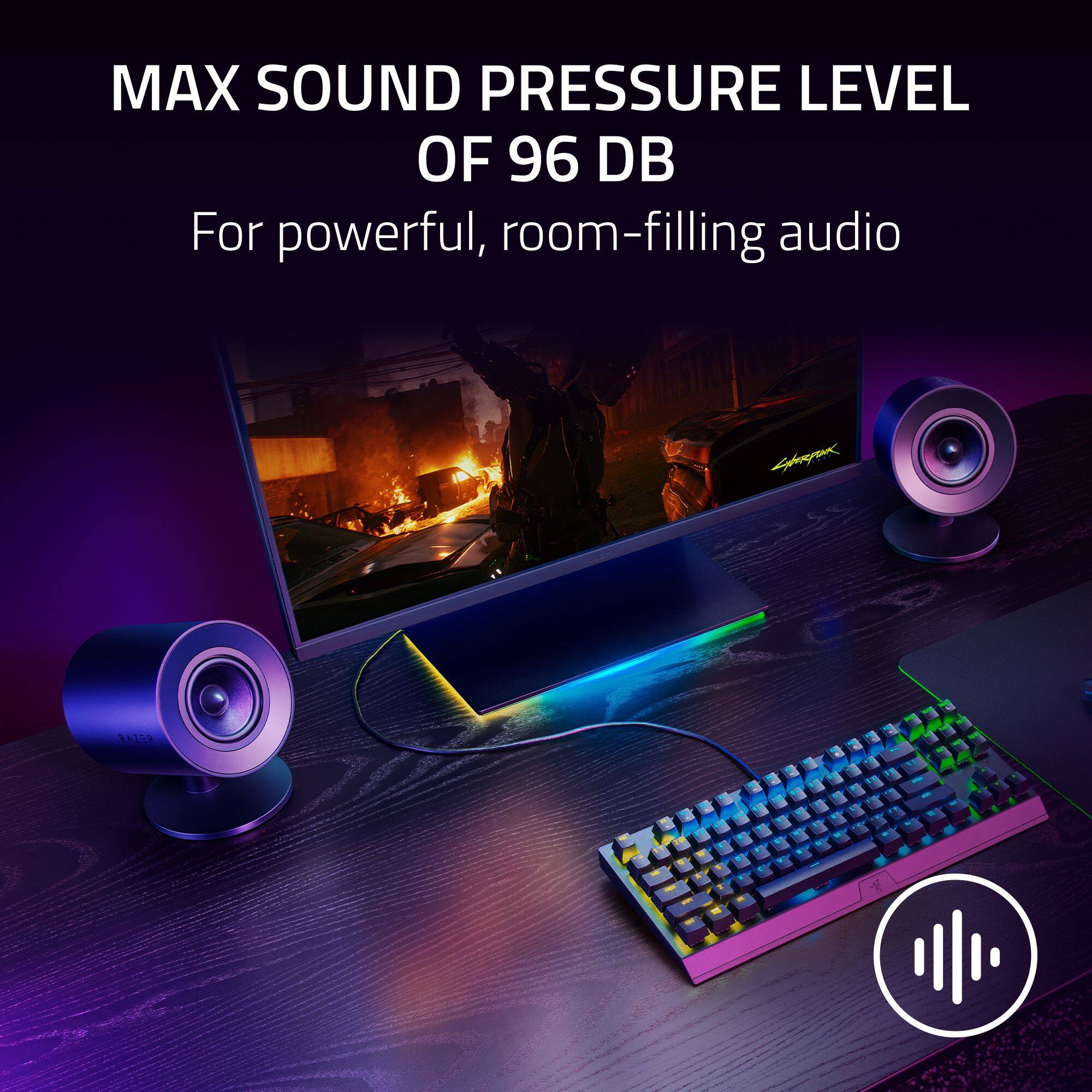 MAX SOUND PRESSURE LEVEL OF 96 DB FOR POWERFUL, ROOM-FILLING AUDIO
