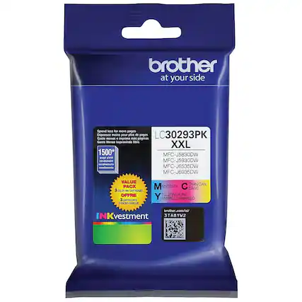 brother
at your side
LC30293PK
XXL
Spend less for more pages
Dépensez moins pour plus de pages
Gaste menos e imprima mais
Gaste Menos imprimindo Mais
1500* page yield
rendement
rendimiento
rendimento
VALUE PACK
3 COLOR INK CARTRIDGES OFFER
3 CARTOUCHES DE COULEUR GRATUITES
3 CÁRTUCHOS DE COLORE GRATIS
MAGENTA
CYAN/CIAN
YELLOW/JAUNE
AMARILLO/AMARELO
MFC-J5830DW
MFC-J5930DW
MFC-J6535DW
MFC-J6935DW
INKvestment
brother.com/id/
3T8YW2
