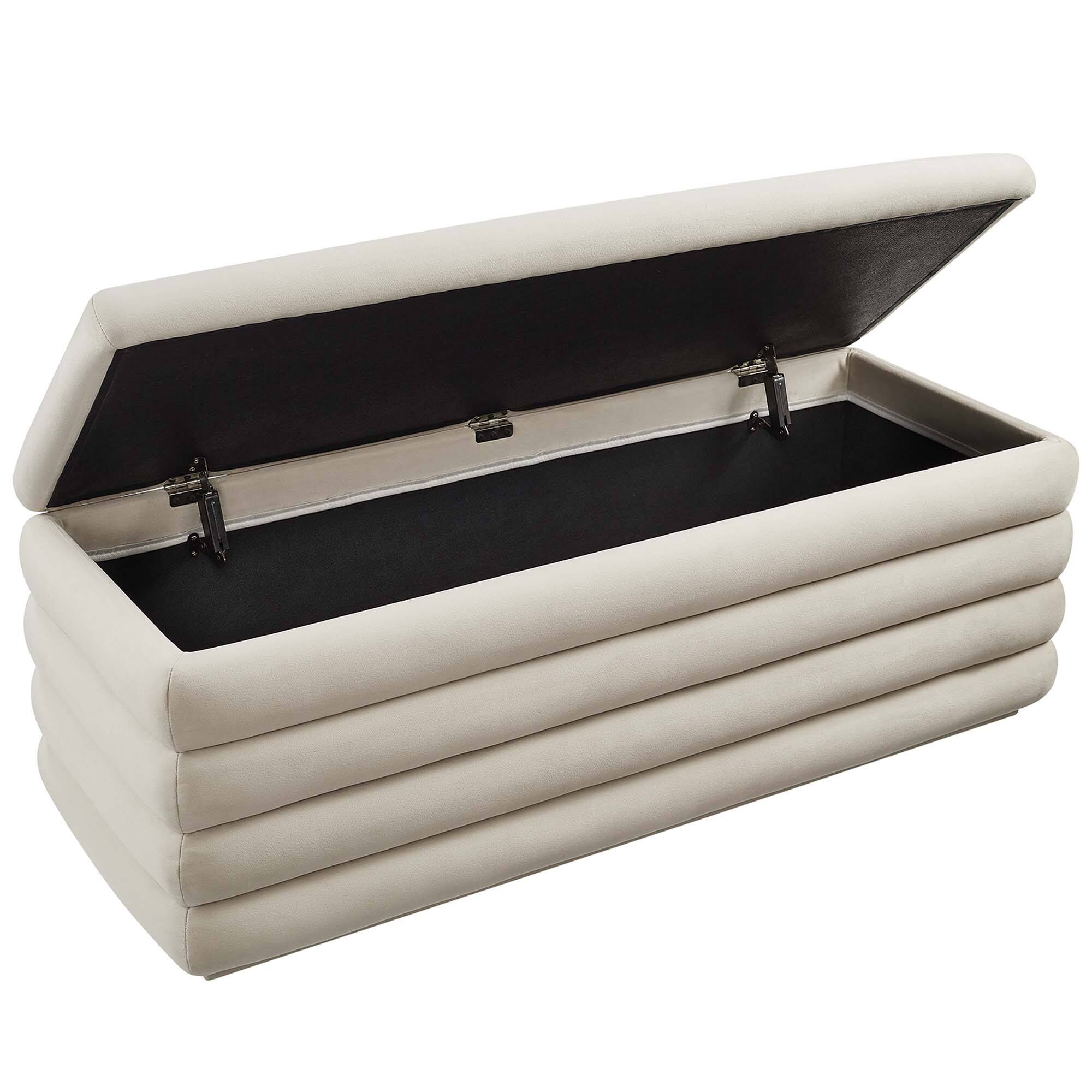Alt View 2. Modway - Mezzo Upholstered Performance Velvet Storage Bench by Modway - Brown.