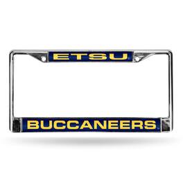 Rico Industries - East Tennessee State Buccaneers Chrome Metal Laser Cut License Plate Frame - Multi