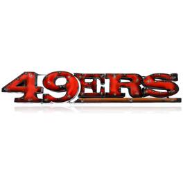 Imperial - San Francisco 49ers 8.5'' x 47'' Lighted Recycled Metal Sign - Multicolor
