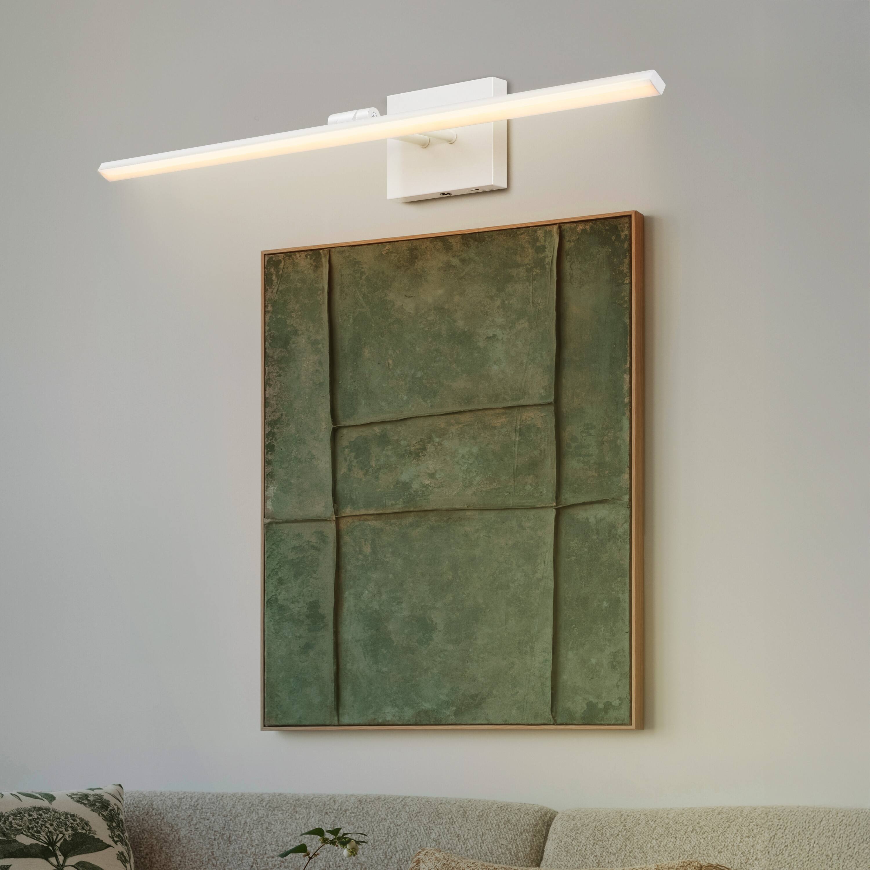 Alt View 7. Jonathan Y - Santino 28" Modern Minimalist Swivel Integrated Dimmable LED Rechargeable Picture Light with Touch Sensor, White - White.