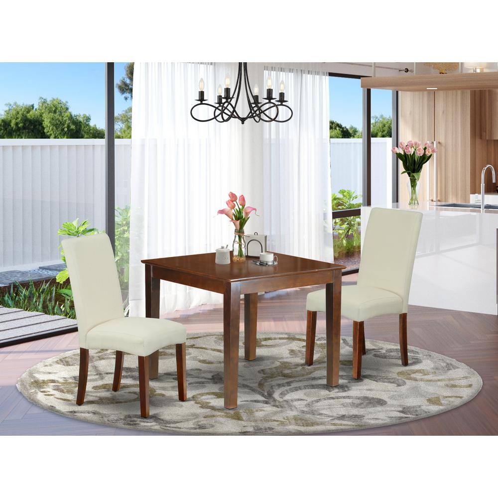 Back. East West Furniture - Dining Room Set Mahogany - Brown.