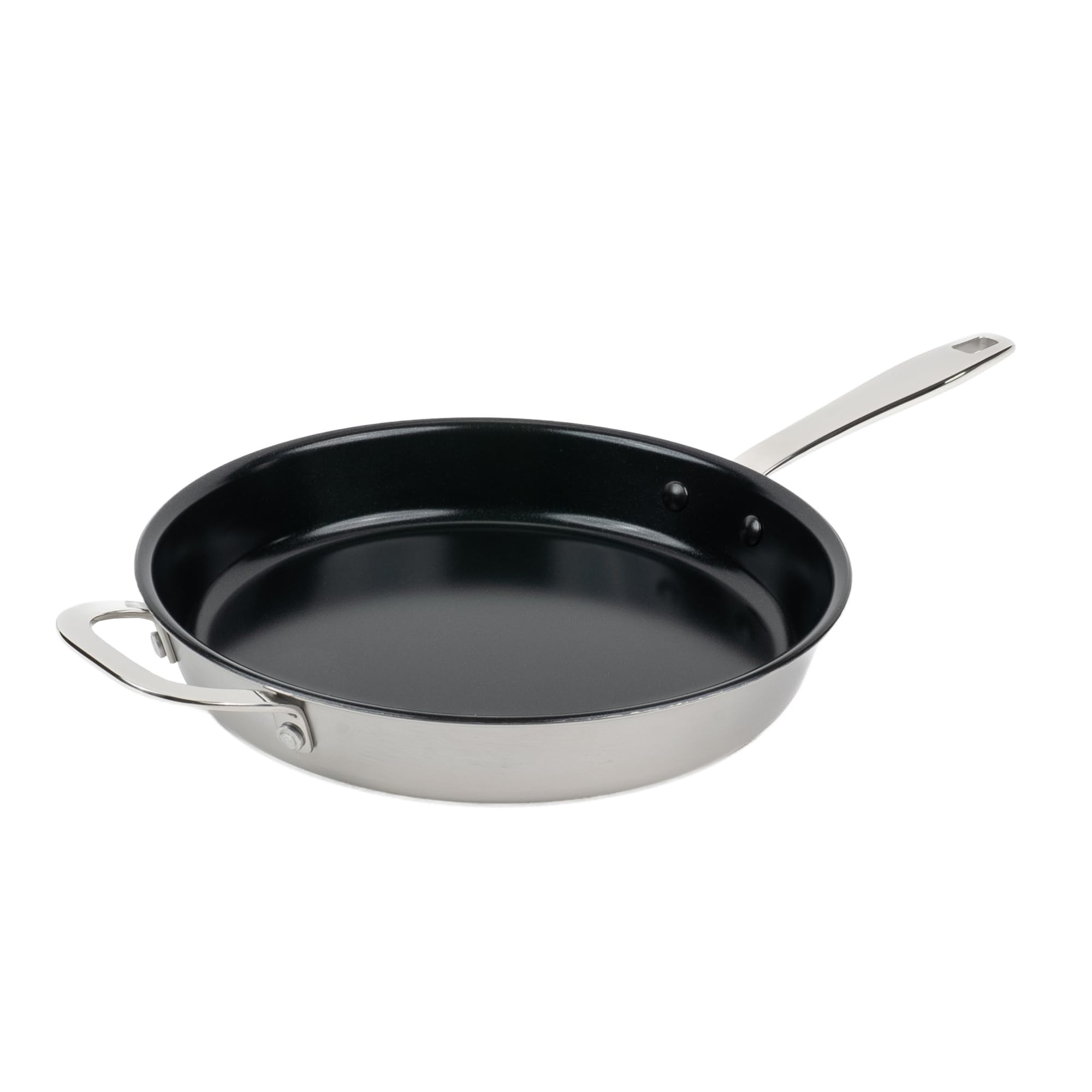 Front. Alva - Alva Maestro Nonstick Stainless Steel Frying Pan 11" - Easy to Clean, Oven Safe and Toxin-Free Cookware - Black.