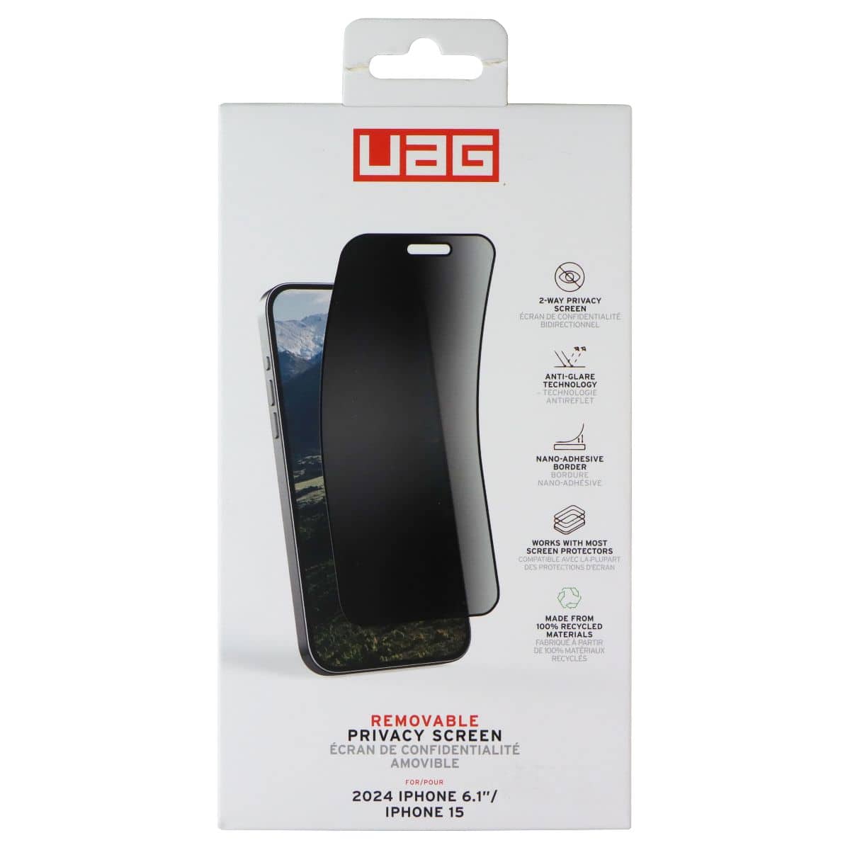 Urban Armor Gear UAG Removable Privacy Screen for Apple iPhone 16 / 15 - Clear price history on PriceWatchPro