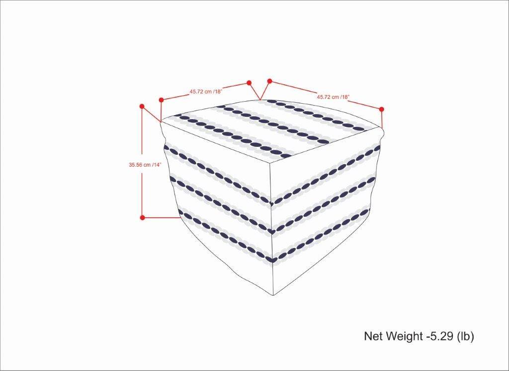 45.72 cm / 18"  
35.56 cm / 14"  
Net Weight - 5.29 lb