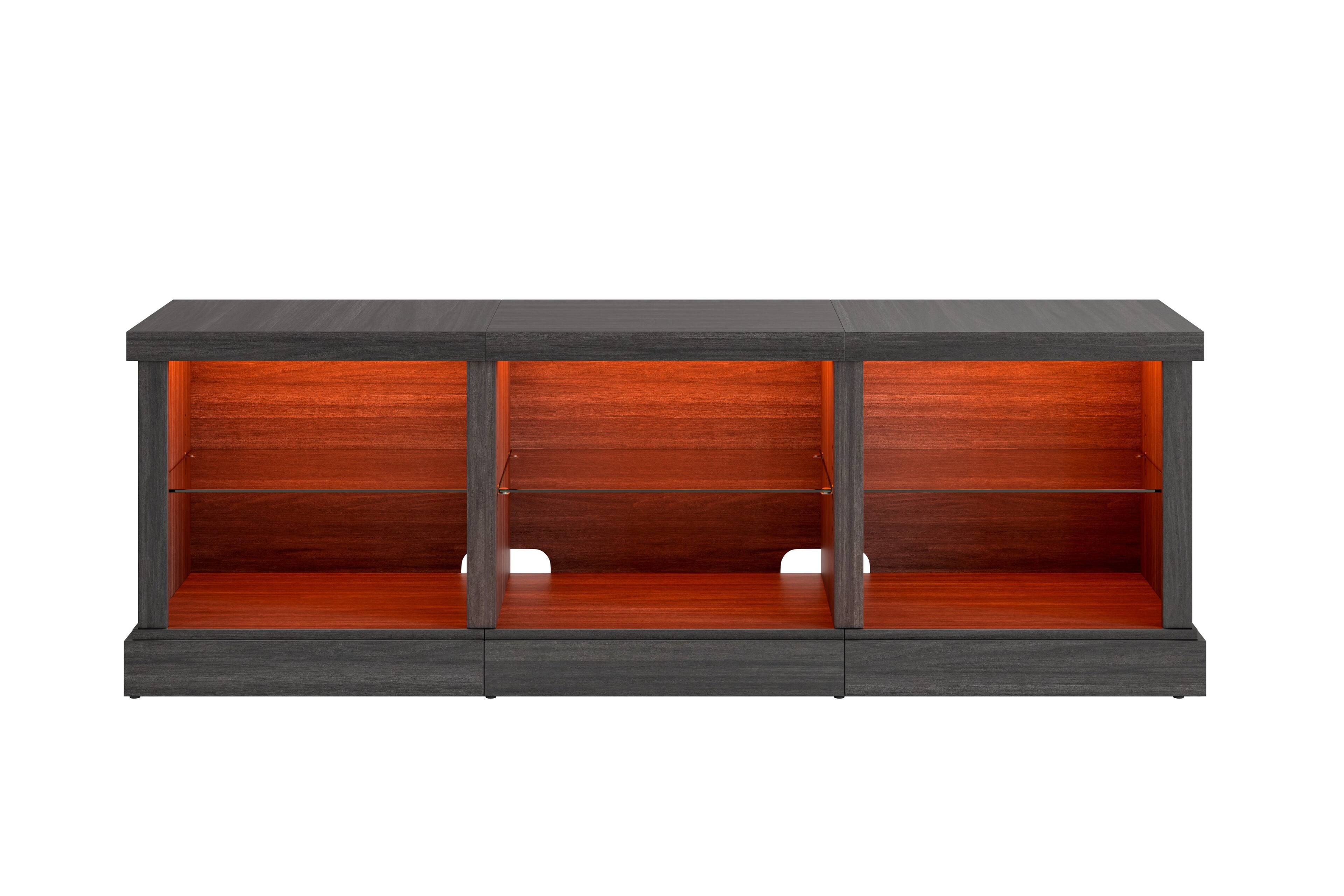 Alt View 33. Whalen Furniture - Ligero Transitional 65" TV Console - Dark Steel Gray.