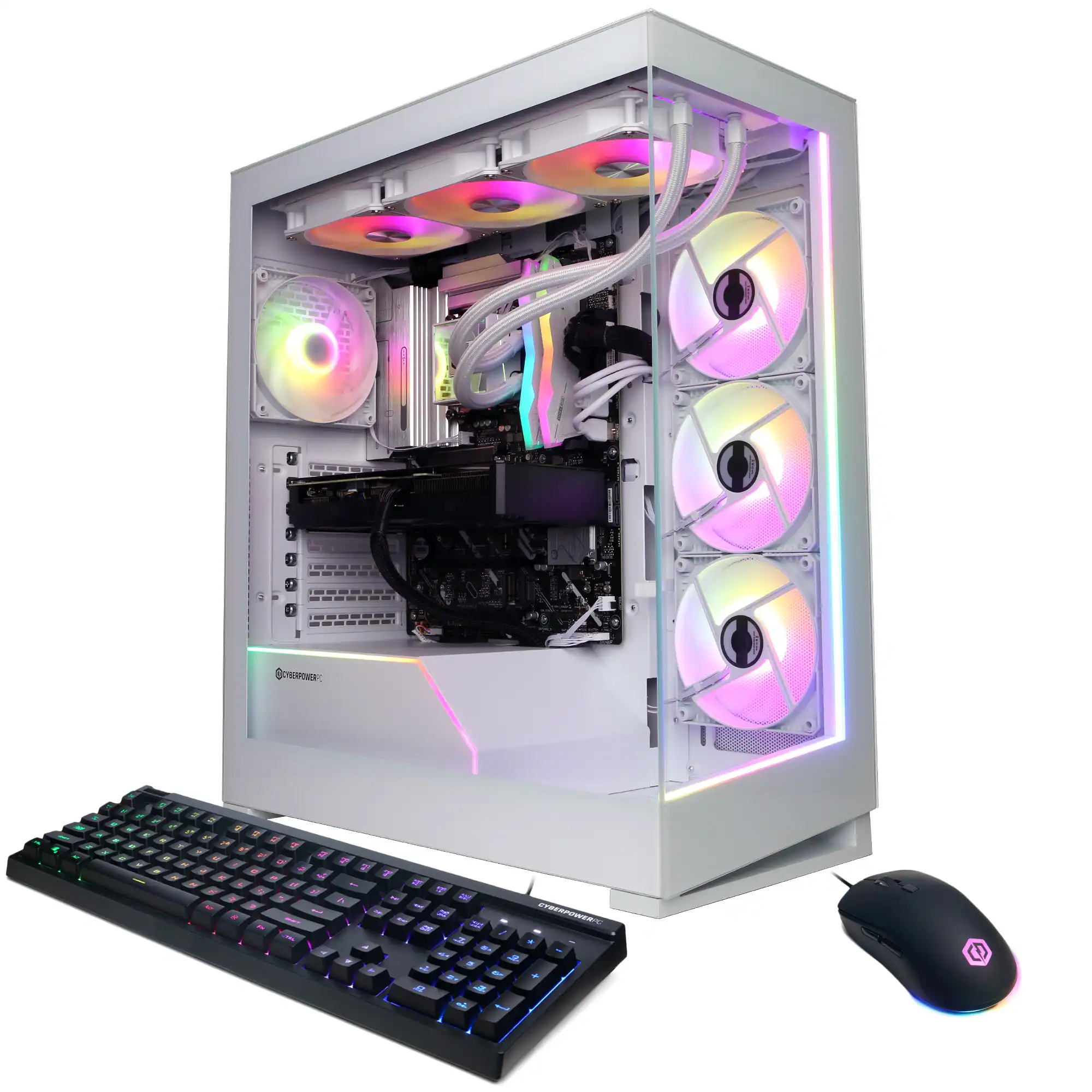 CyberPowerPC - Gaming Desktop - Intel Core Ultra 9 285K - NVIDIA GeForce RTX 5070 12GB - 32GB DDR5 - 1TB PCIe 4.0 SSD - White