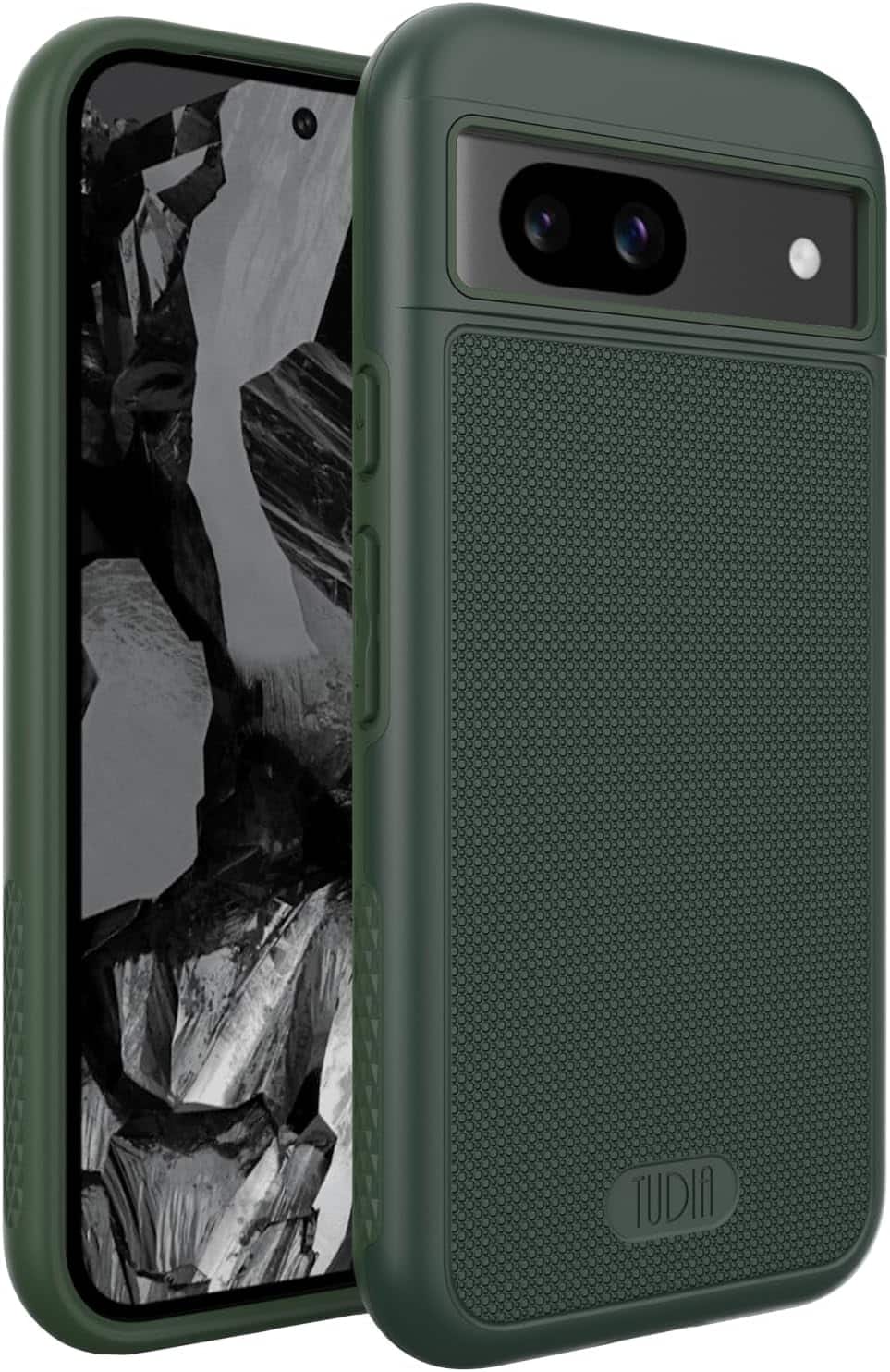 TUDIA - MergeGrip for Google Pixel 8a Case Military Grade Phone Case - Pine Green