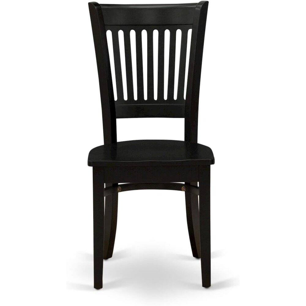 Left. East West Furniture - East West Furniture 5-Pc Dining Room Table Set- 4 dining room chairs and Dining Room Table - Wooden Seat and Slatted - Multi-Color.