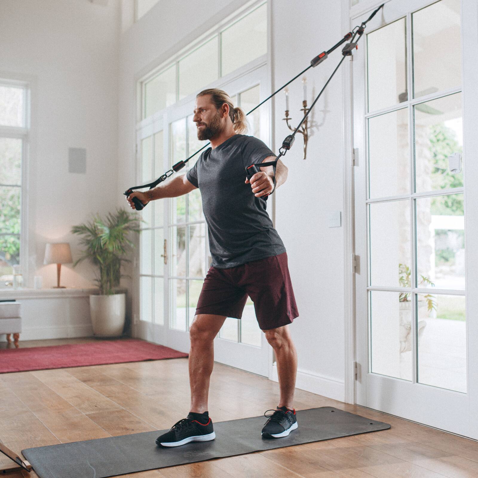 Alt View 8. Habeats - Smart Fitness Resistance Bands, Home Gym Exercise Equipment, Full Body Workout, Adjustable, Portable - Black.