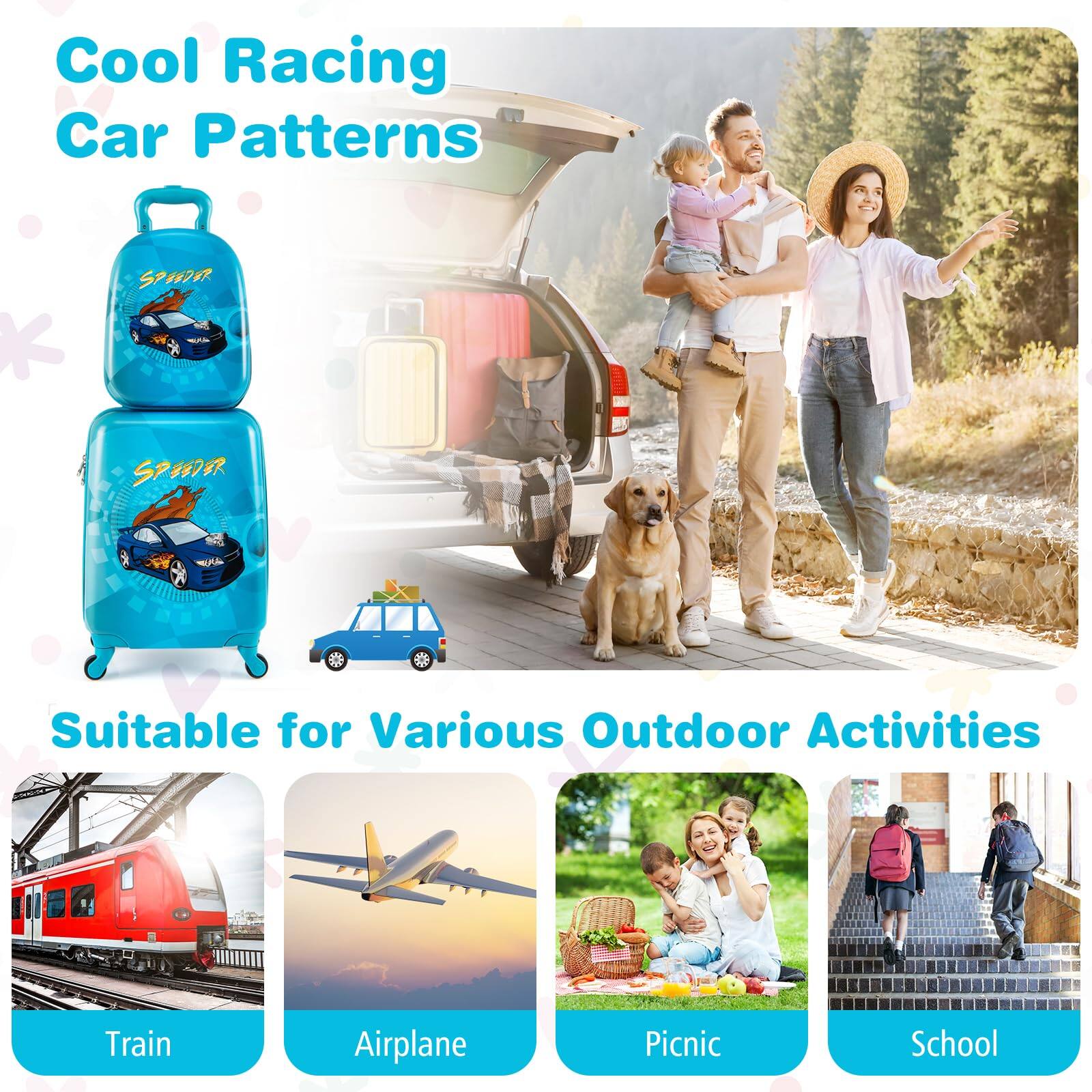 Cool Racing Car Patterns

SPEEDER SPEEDER

Suitable for Various Outdoor Activities

Train Airplane Picnic School