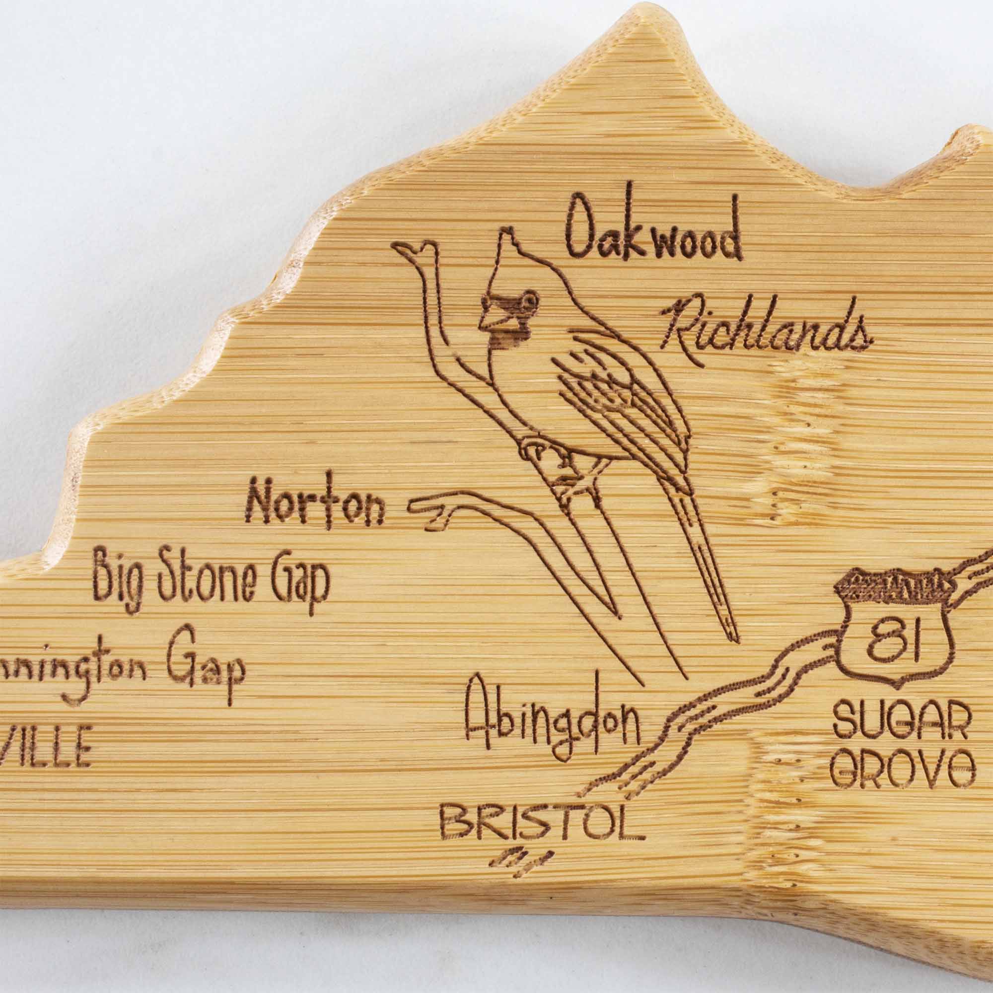 Oakwood  
Richlands  
Norton  
Big Stone Gap  
Abingdon  
Bristol  
Sugar Grove  
81  
Abington Gap  
Ville