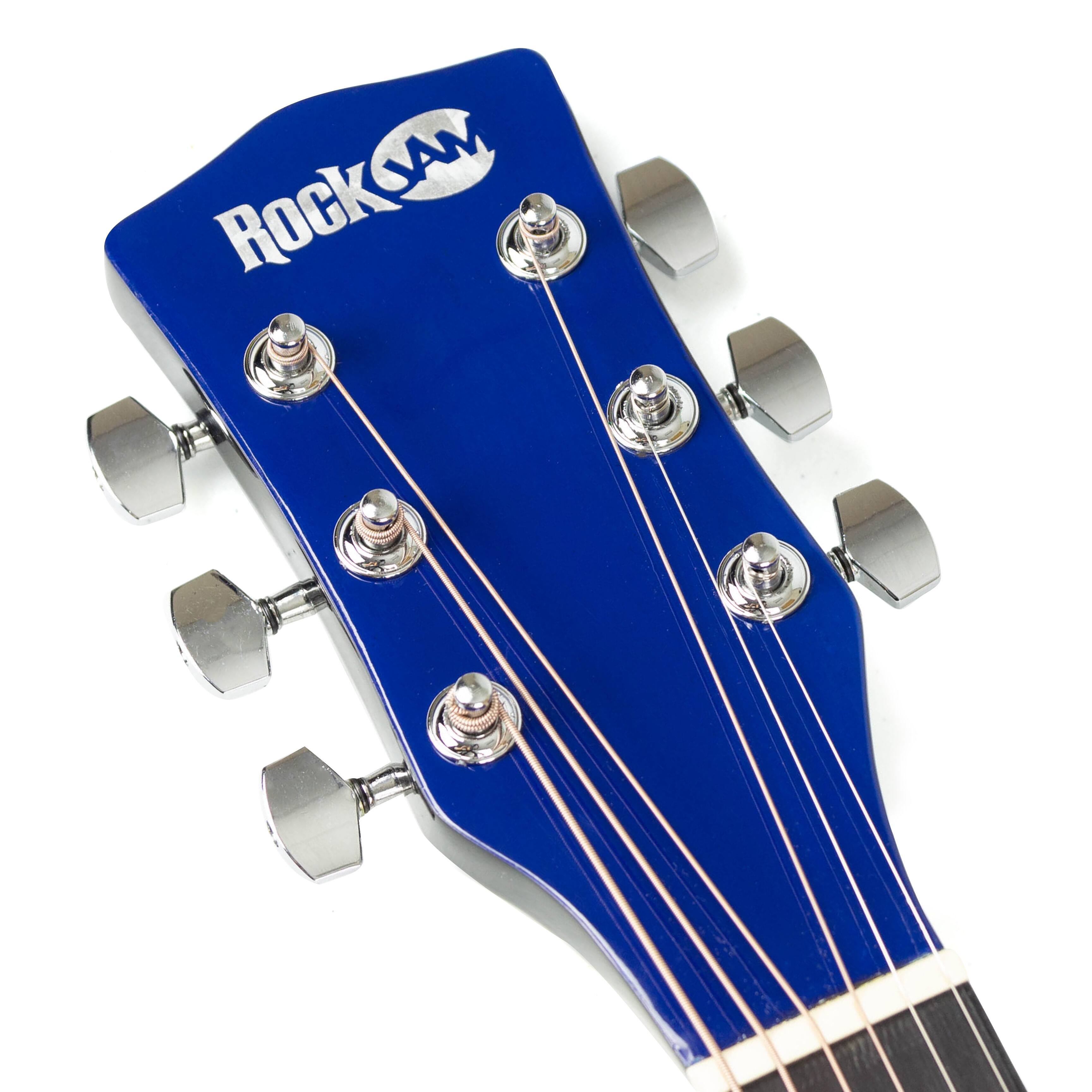 Alt View 2. Rockjam - RockJam Acoustic Guitar Kit with Tuner, Bag, Stand, Strap & Lessons AG-1BL-SK - Black.