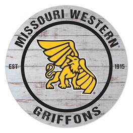 Jardine - Missouri Western State Griffons 20'' x 20'' Indoor/Outdoor Weathered Circle Sign - White