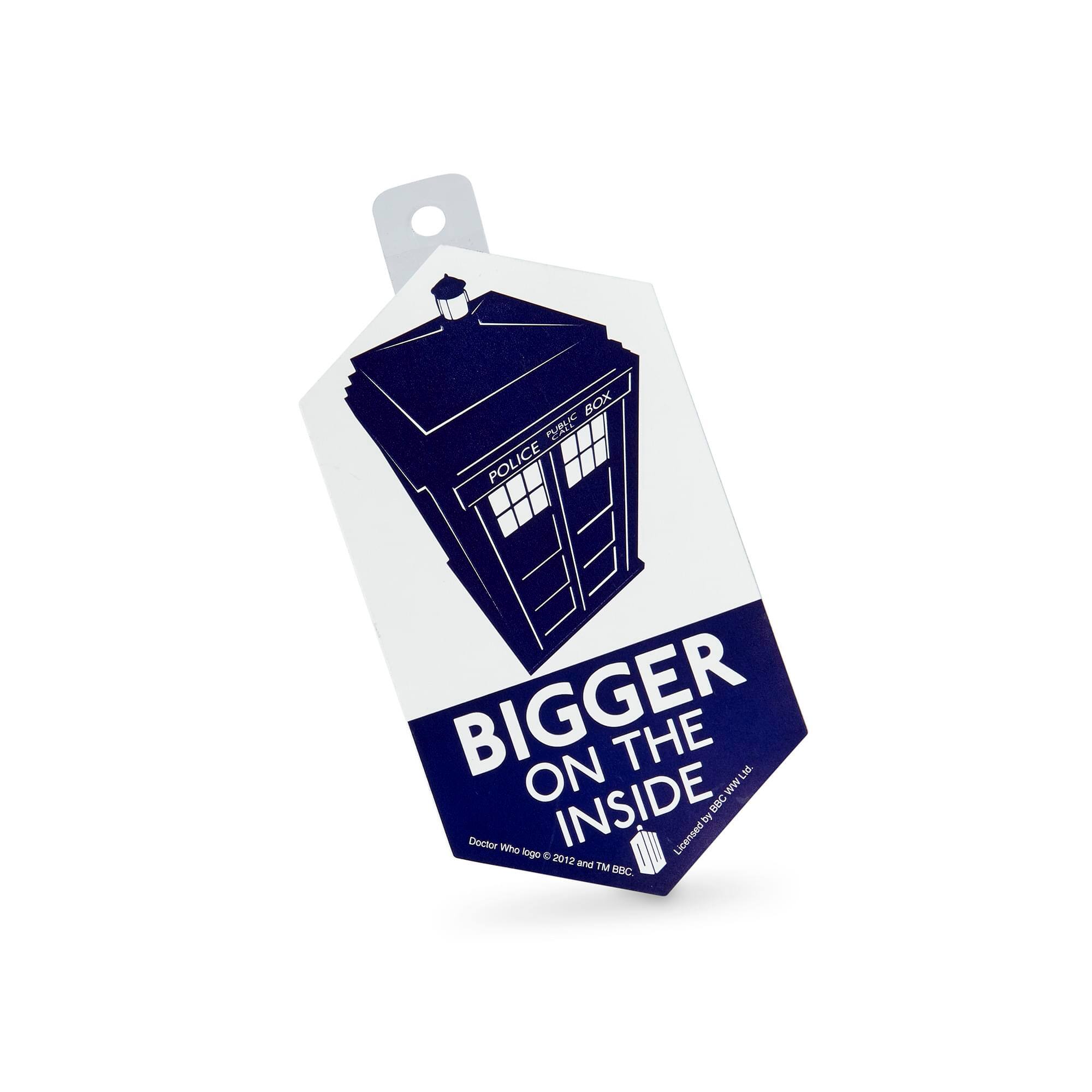 BOX  
POLICE  
BIGGER ON THE INSIDE  
BBC  
Doctor Who logo  
Licensed 2012 and TM BBC